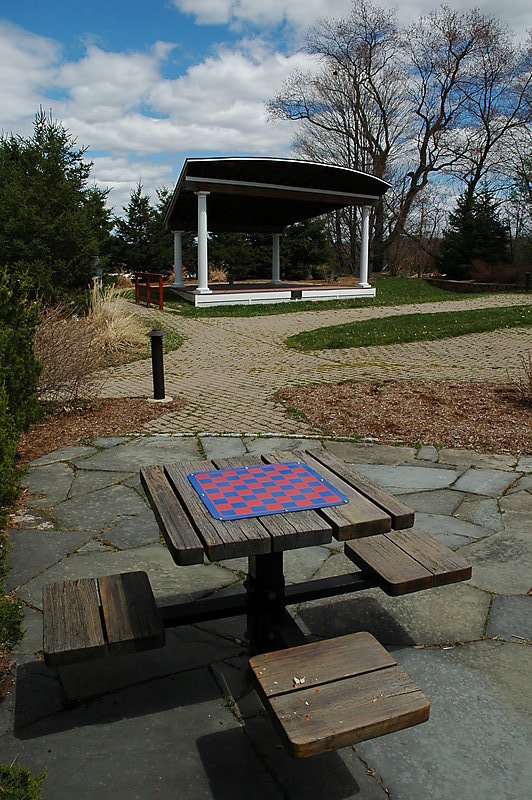 Photo of amphitheater and picnic table